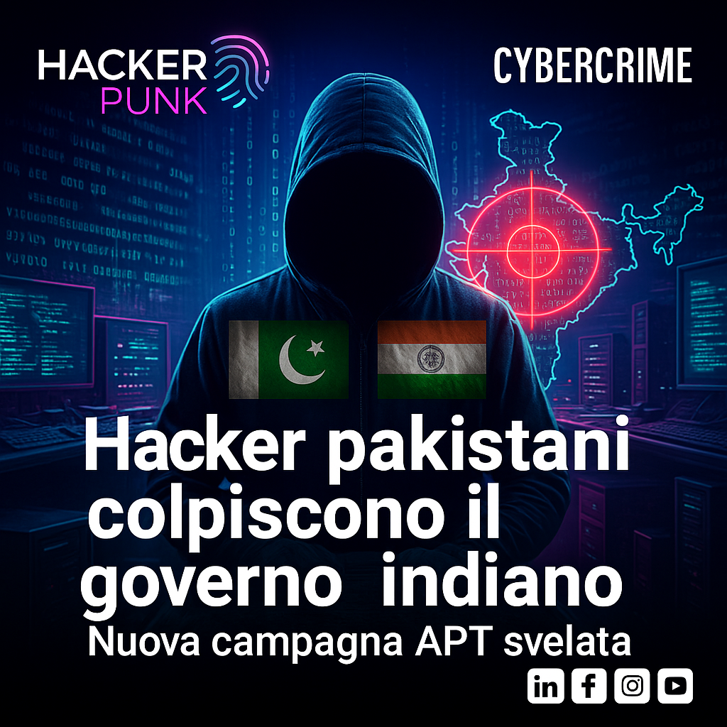 APT Pakistano colpisce il governo indiano