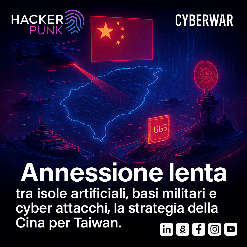 "Annessione lenta": tra isole artificiali, basi militari e cyber attacchi, la strategia della Cina per Taiwan.