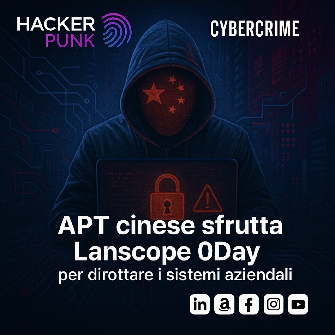 APT cinese sfrutta Lanscope Zero-Day per dirottare i sistemi aziendali